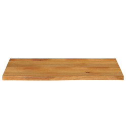 Dessus de table à bord vivant 100x60x2,5cm bois massif manguier