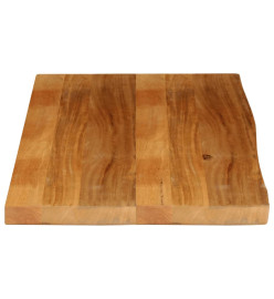 Dessus de table à bord vivant 100x60x2,5cm bois massif manguier