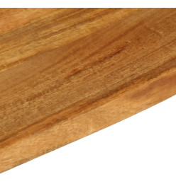 Dessus de table à bord vivant 100x60x2,5cm bois massif manguier