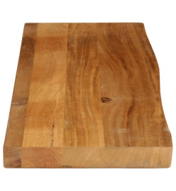 Dessus de table à bord vivant 120x40x3,8cm bois massif manguier