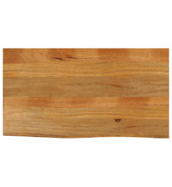 Dessus de table à bord vivant 120x60x2,5cm bois massif manguier