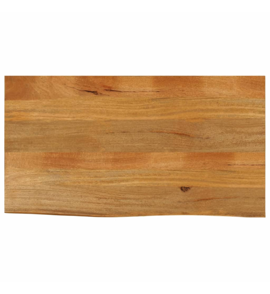 Dessus de table à bord vivant 120x60x2,5cm bois massif manguier