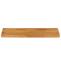 Dessus de table à bord vivant 80x40x2,5 cm bois massif manguier