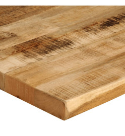 Dessus de table bord vivant 40x40x2,5 cm bois de manguier brut