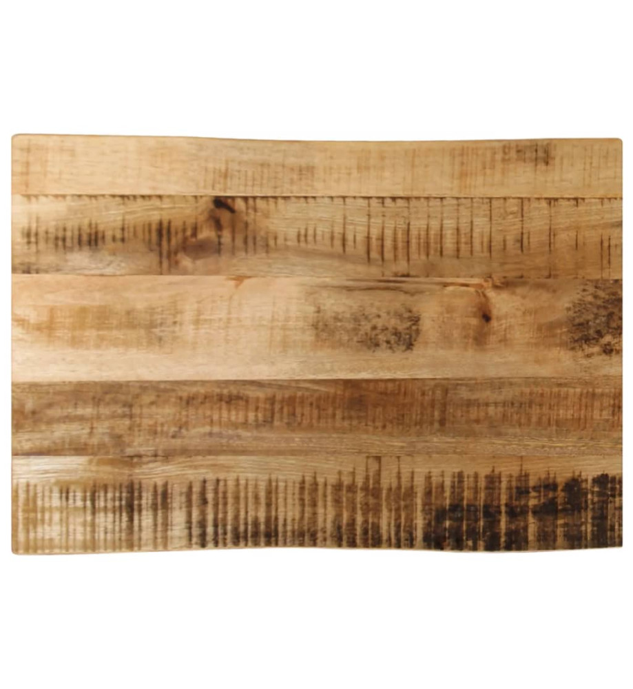 Dessus de table bord vivant 60x40x2,5 cm bois de manguier brut