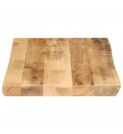 Dessus de table bord vivant 60x40x2,5 cm bois de manguier brut