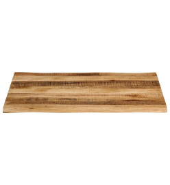 Dessus de table bord vivant 90x80x2,5 cm bois de manguier brut