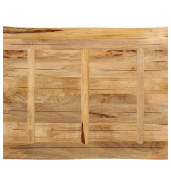 Dessus de table bord vivant 90x80x2,5 cm bois de manguier brut