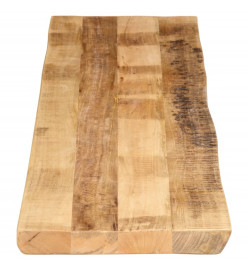 Dessus de table bord vivant 180x40x3,8 cm bois de manguier brut