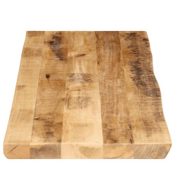 Dessus de table bord vivant 140x40x2,5 cm bois de manguier brut