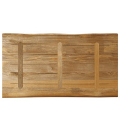 Dessus de table bord vivant 120x60x3,8 cm bois de manguier brut