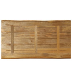 Dessus de table bord vivant 100x60x3,8 cm bois de manguier brut