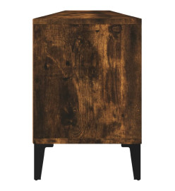 Meuble TV chêne fumé 150x30x44,5 cm bois d'ingénierie