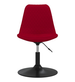 Chaises à dîner pivotantes 2 pcs Rouge Velours