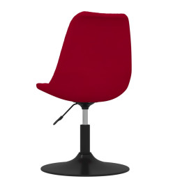 Chaises à dîner pivotantes 2 pcs Rouge Velours