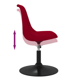 Chaises à dîner pivotantes 2 pcs Rouge Velours