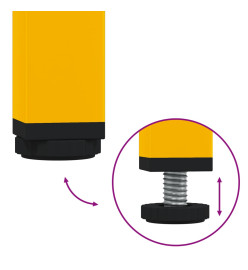 Meuble TV jaune moutarde 100,5x39x50,5 cm acier laminé à froid