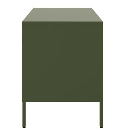 Meubles TV 2 pcs vert olive 68x39x50,5 cm acier laminé à froid