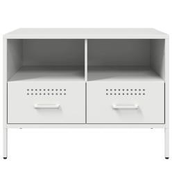 Meubles TV 2 pcs blanc 68x39x50,5 cm acier laminé à froid