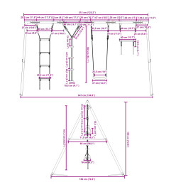 Jeu extérieur de balançoire, trapèze échelle et corde à disque