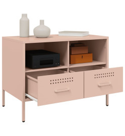 Meubles TV 2 pcs rose 68x39x50,5 cm acier laminé à froid