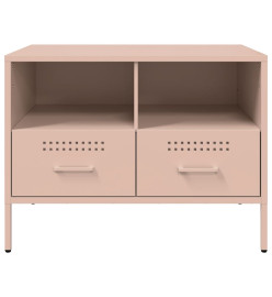 Meubles TV 2 pcs rose 68x39x50,5 cm acier laminé à froid