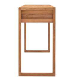 Bureau avec 2 tiroirs 140x40x75 cm Bois de teck