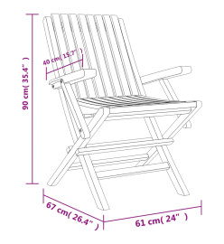 Ensemble à dîner de jardin 5 pcs Bois de teck massif