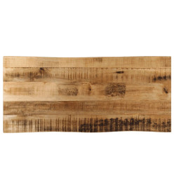 Dessus de table bord vivant 80x40x2,5 cm bois de manguier brut