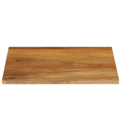 Dessus de table à bord vivant 40x40x2,5 cm bois massif manguier