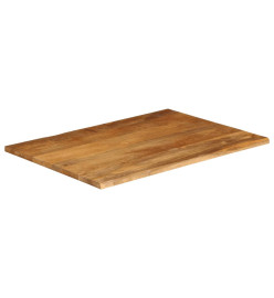 Dessus de table à bord vivant 110x80x2,5cm bois massif manguier