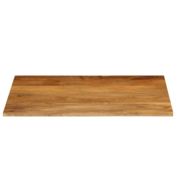 Dessus de table à bord vivant 110x80x2,5cm bois massif manguier