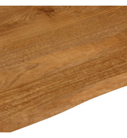 Dessus de table à bord vivant 90x80x2,5 cm bois massif manguier