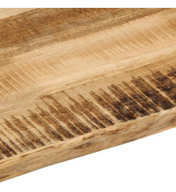 Dessus de table bord vivant 80x80x3,8 cm bois de manguier brut