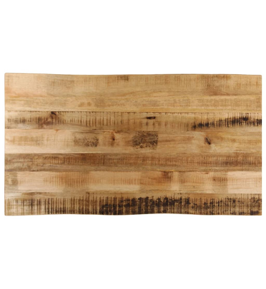 Dessus de table bord vivant 120x60x2,5 cm bois de manguier brut