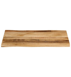 Dessus de table bord vivant 90x60x3,8 cm bois de manguier brut