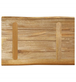 Dessus de table bord vivant 50x40x3,8 cm bois de manguier brut