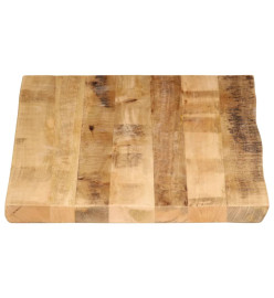 Dessus de table bord vivant 100x60x2,5 cm bois de manguier brut