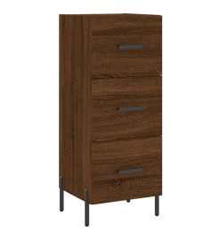 Buffet haut Chêne marron 34,5x34x180 cm Bois d'ingénierie