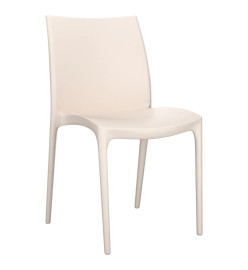 Chaises de jardin lot de 2 crème 50x46x80 cm polypropylène