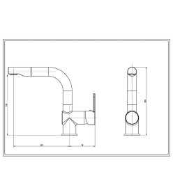 SCHÜTTE Mitigeur de lavabo avec spray rétractable LONDON chrome