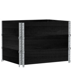 Colliers de palette 3 pcs noir 80x60 cm bois de pin solide