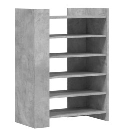 Armoire à chaussures gris béton 74,5x37,5x100 cm