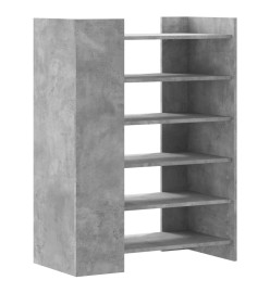 Armoire à chaussures gris béton 74,5x37,5x100 cm