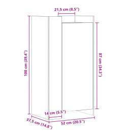 Armoire à chaussures noir 52x37,5x100 cm bois d'ingénierie