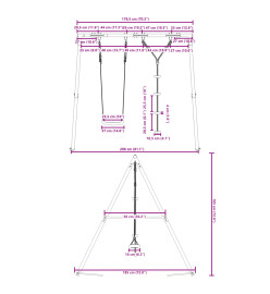 Ensemble balançoire d'extérieur balançoire et corde à disques