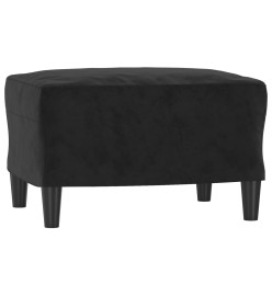 Ensemble de canapés 3 pcs avec coussins noir velours