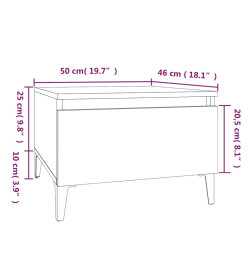 Tables d'appoint 2 pcs Gris béton 50x46x35 cm Bois d'ingénierie