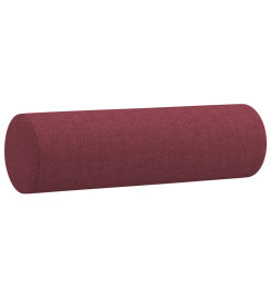 Ensemble de canapés 3 pcs avec coussins rouge bordeaux tissu