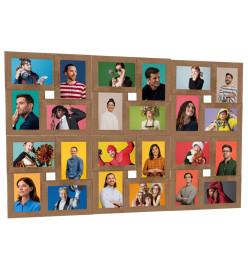 Collage de cadres photo de photo 24x(10x15 cm) Marron clair MDF